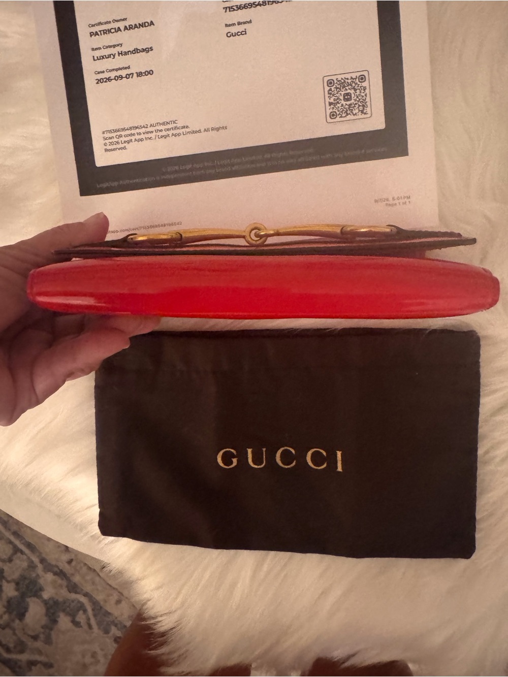Gucci Red Patent Leather Horsebit Continental Wallet - Picture 3 of 15